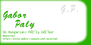 gabor paly business card